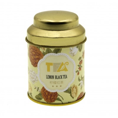 Round Tea Packaging Tin Can Double Lid Wholesale High Quality Printed Metal Tin Cans Different Sizes Tea Tin Cans