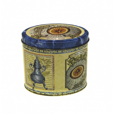 Classic Oval Metal Airtight Tea Tin Can With Push Lid